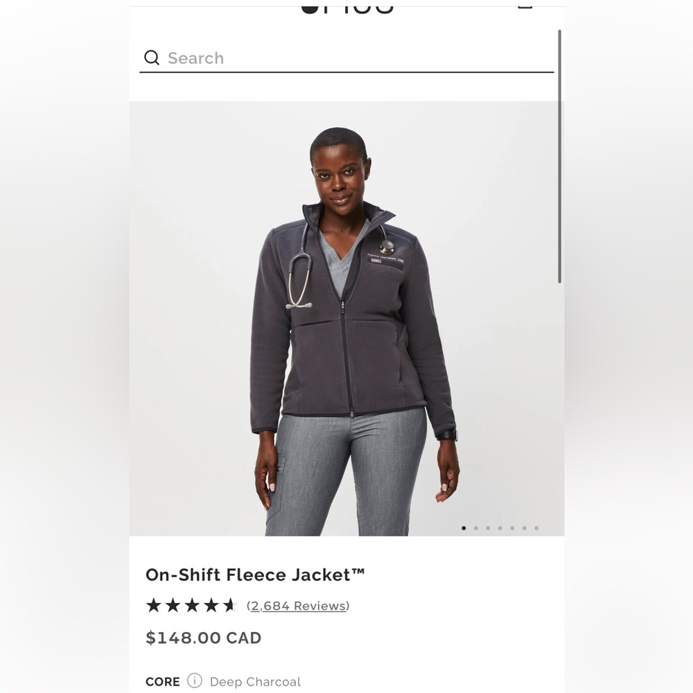 Figs on shift fleece grey xs